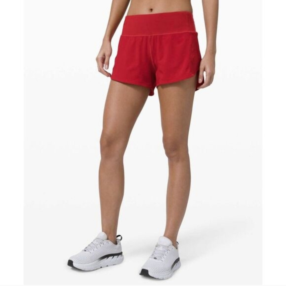 Lululemon | Speed Up HR 2.5" Women's Red Athletic Shorts Size 10
